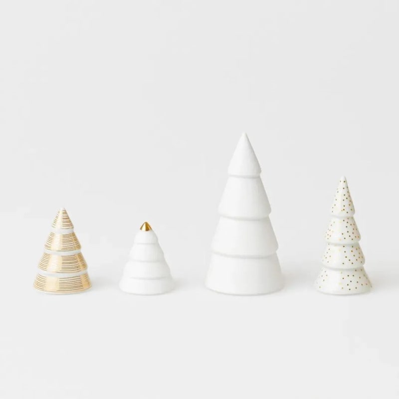 rader セラミック ミニ クリスマスツリー H8cm オブジェ ゴールド 4個セット レダー ドイツ