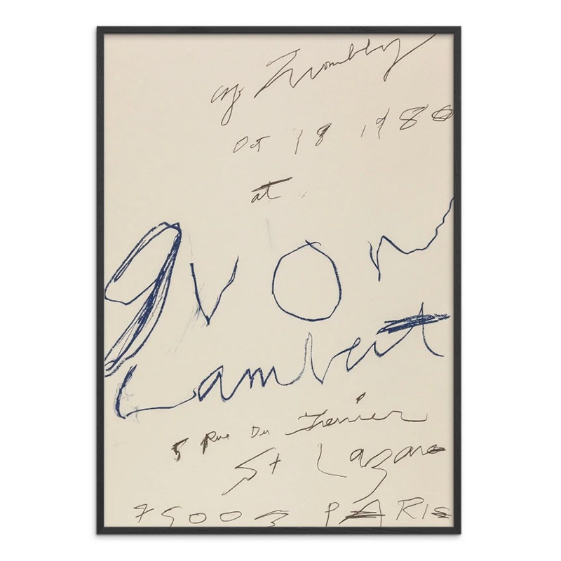 本国パリ完売! Cy Twombly Print (1980)人気ポスター 本国パリ完売! Cy Twombly Print (1980)人気ポスター 本国パリ
