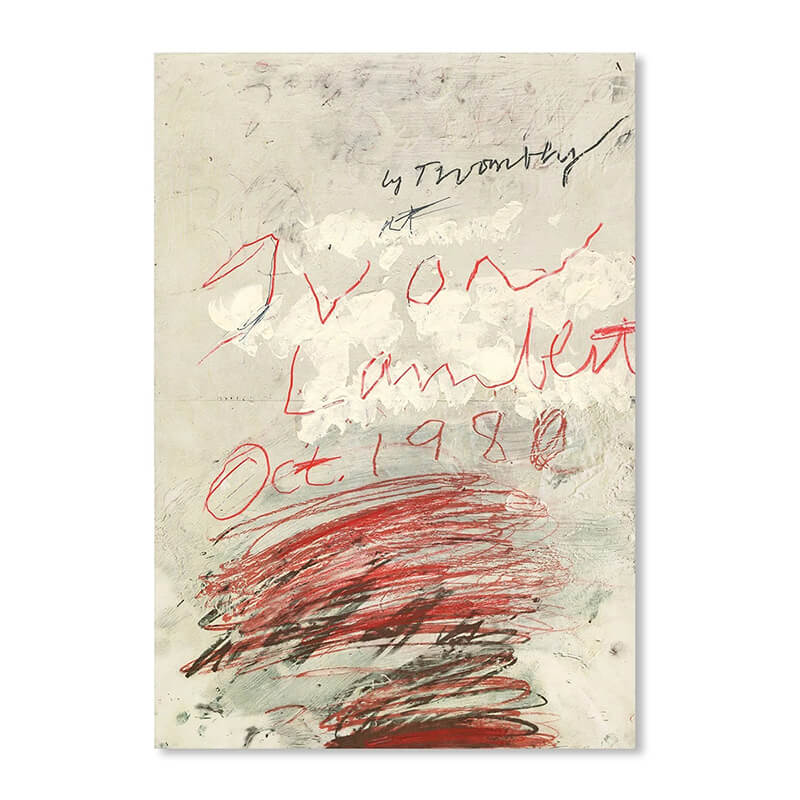 アートポスター サイ・トゥオンブリー エキシビジョンポスター スウェーデン限定】画家『サイ・トゥオンブリー Cy Twombly