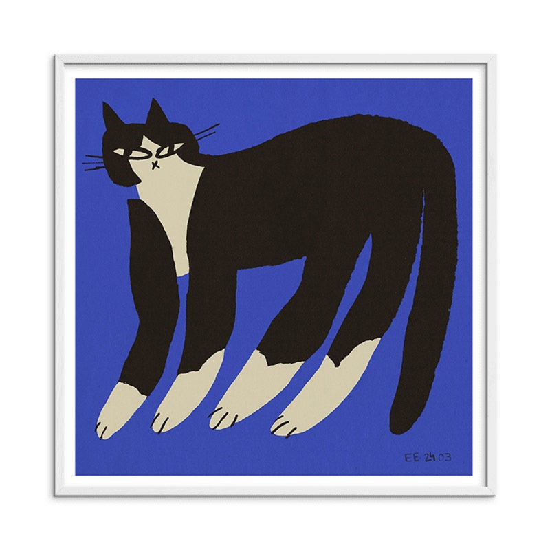 THE POSTER CLUB Cat in Blue 50x50cm ȥݥ ̲ ǥޡ