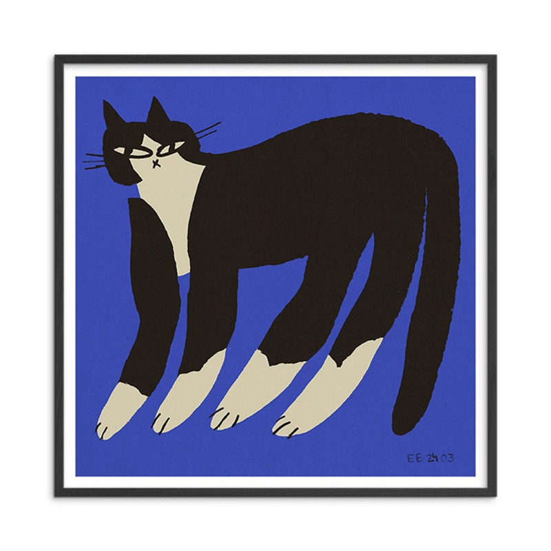 THE POSTER CLUB Cat in Blue 50x50cm ȥݥ ̲ ǥޡ