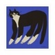 THE POSTER CLUB Cat in Blue 50x50cm ȥݥ ̲ ǥޡ