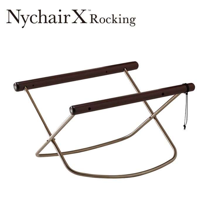 ニーチェアエックス（Nychair X）　ロッキング　レンガ×ダークブブラウン ニーチェアエックス ロッキング ダークブラウン／レンガ