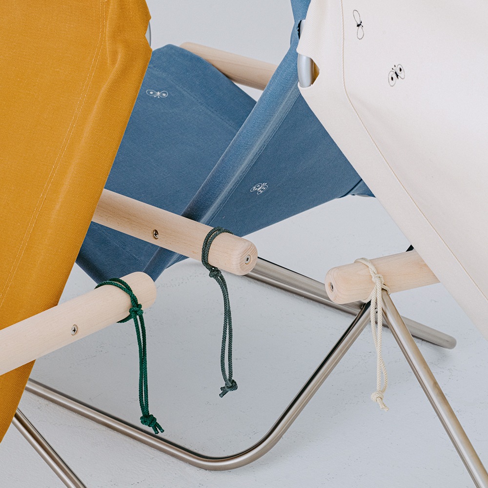 ニーチェアエックス ミナ ペルホネン ブルーグレー ロッキング