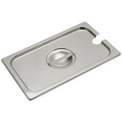 18-8 スーパーデラックスパン 1/4サイズ用カバー レードル穴付 SK-1440CN