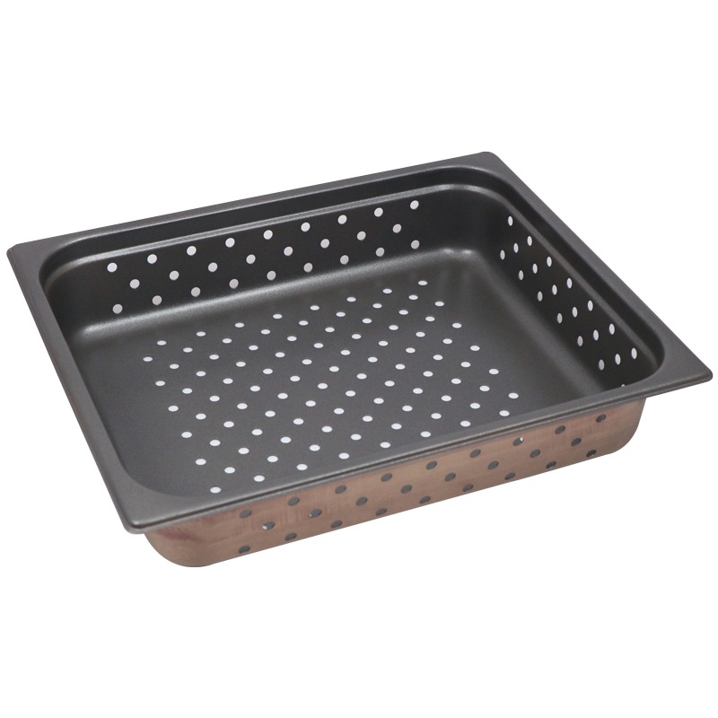 18-8 スーパーデラックスパン穴明き ノンスティック加工 1/2サイズ 深さ65mm SH-1522SWTP