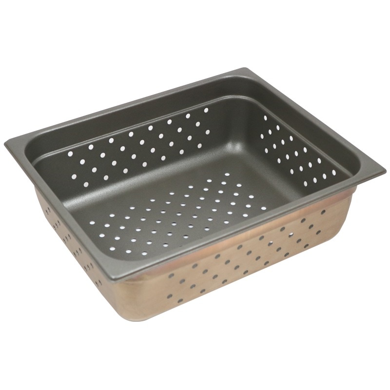 18-8 スーパーデラックスパン穴明き ノンスティック加工 1/2サイズ 深さ100mm SH-1524SWTP