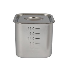 ２個セット　AG18-8　角キッチンポット　目盛付　21cm　新品　未使用展示品 Amazon｜AG 18-8 目盛付 角型キッチンポット 8cm (手無)｜保存