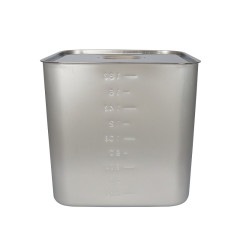 モリブデン深型角キッチンポット　目盛付　19.5cm&18cmセット Amazon｜遠藤商事 業務用 深型角キッチンポット 18cm 目盛付