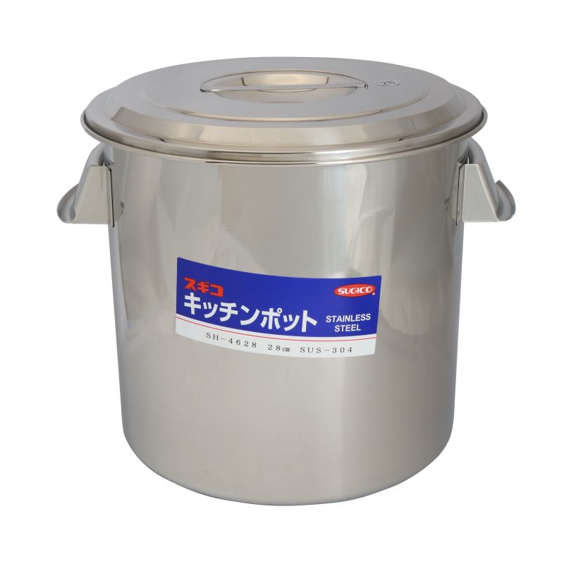 18-8 深型キッチンポット 目盛・手付 16.0L SH-4628 | SUGICO ORIGINAL