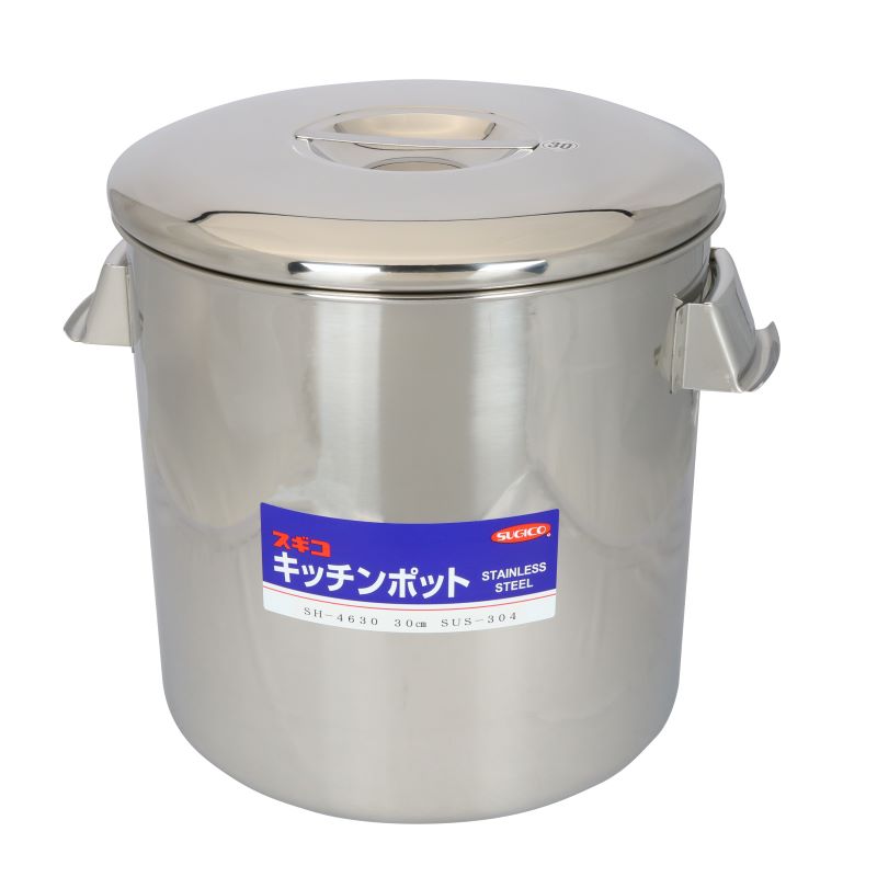 18-8 内蓋式深型キッチンポット 目盛・手付 21.0L SH-4630D