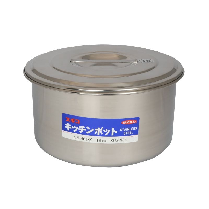 18-8 浅型キッチンポット 0.5L SH-4610S | SUGICO ORIGINAL,調理器具