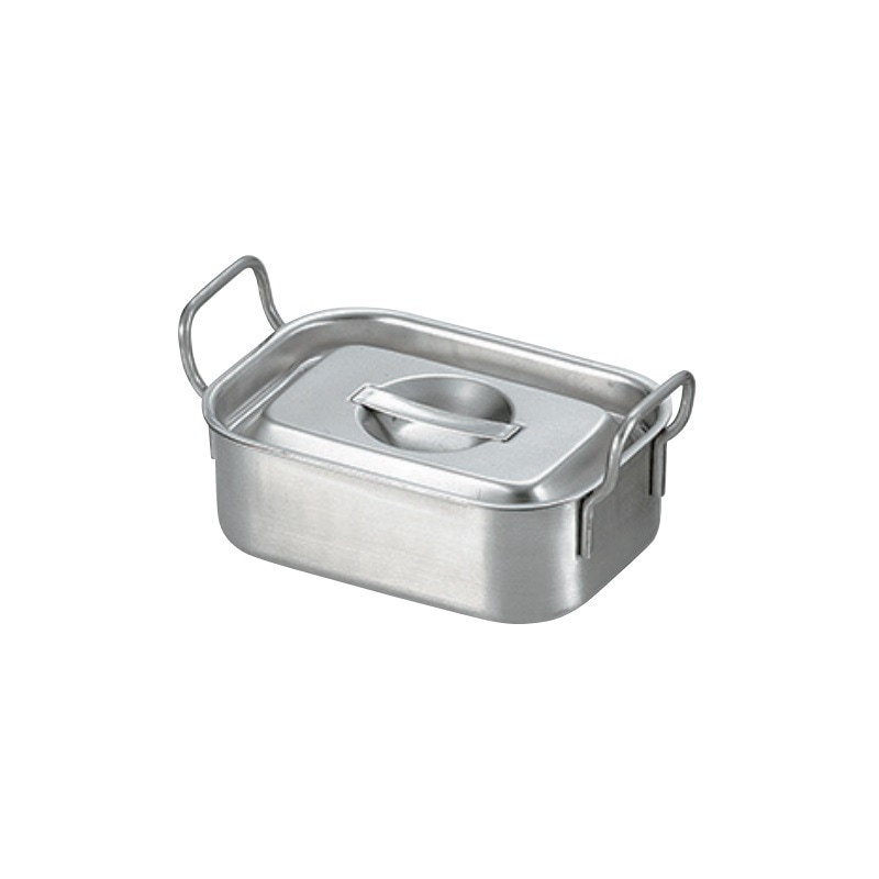 【HACCP】18-8 角型ベインマリーポット蓋･手付 容量0.5L SH-3120
