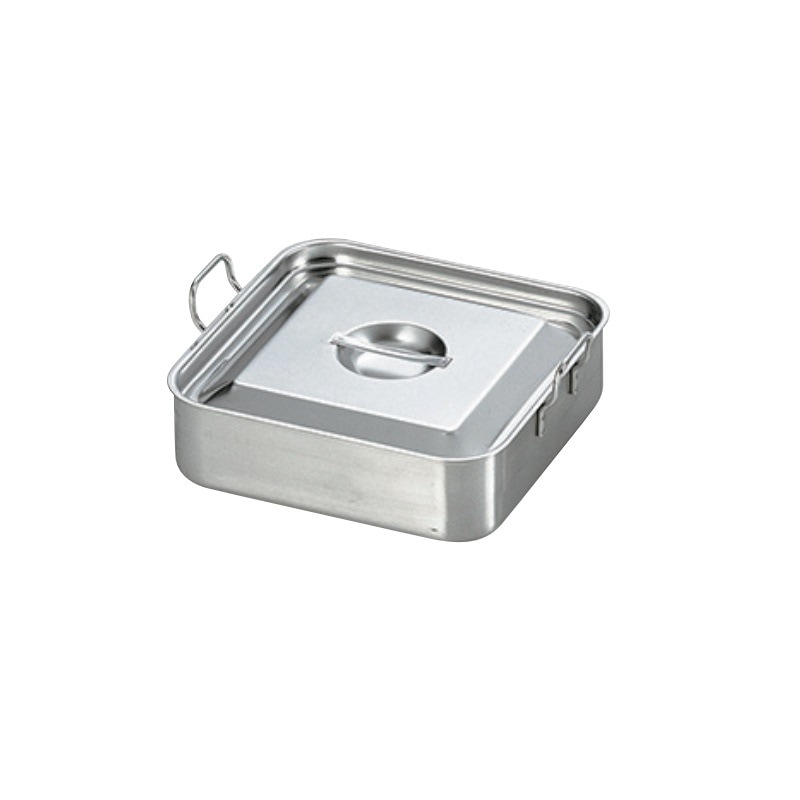 【取寄品】【HACCP】18-8 角型ベインマリーポット蓋･手付 容量4L SH-3030
