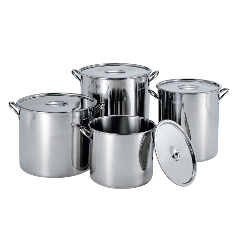 取寄品】【HACCP】【NSF】18-8 ストックポット(寸胴鍋) 蓋付 60L