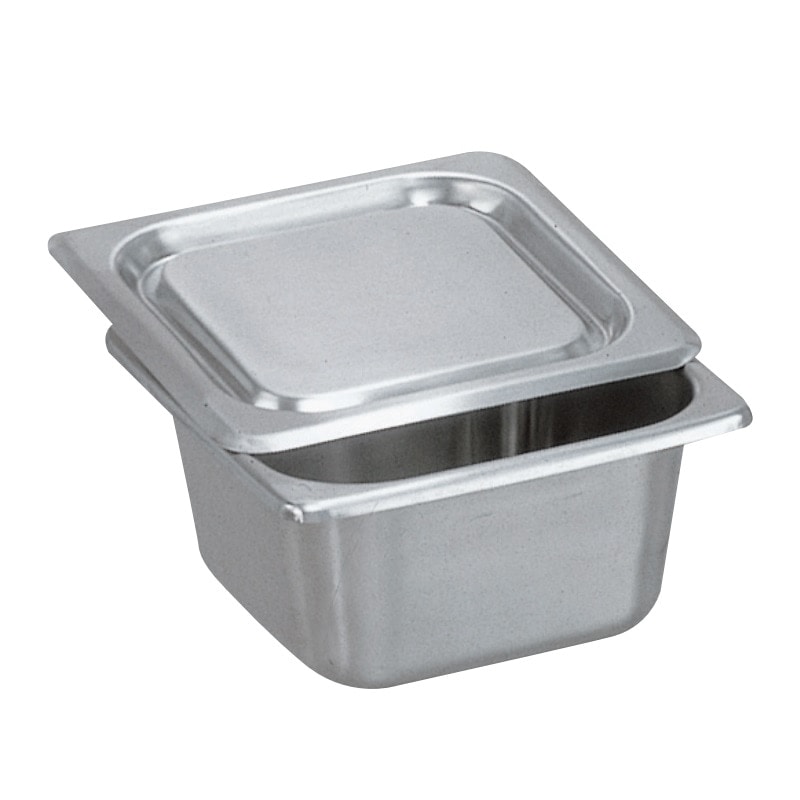 取寄品】18-8 角型バット(蓋付) 155×155×H77mm SH-2086 | 調理器具