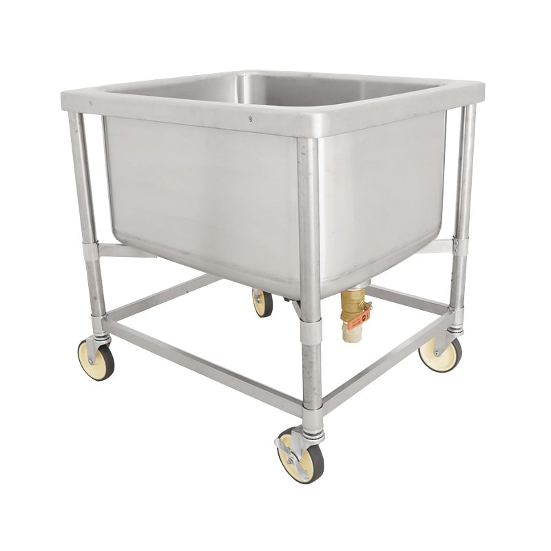 個人宅配送不可】【受注生産】18-8 移動式流し台 容量約160L 700×900
