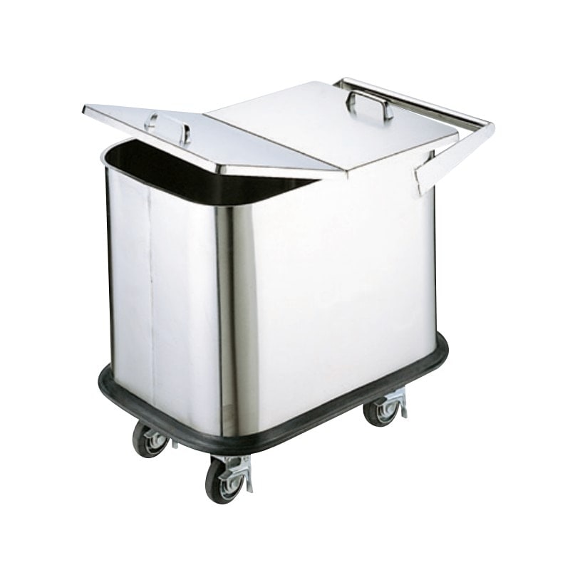 18-8 フラワービン(粉入れ) 割蓋･サイドハンドル付 収納容量20kg袋×2 412×570×H500mm TO-500SH