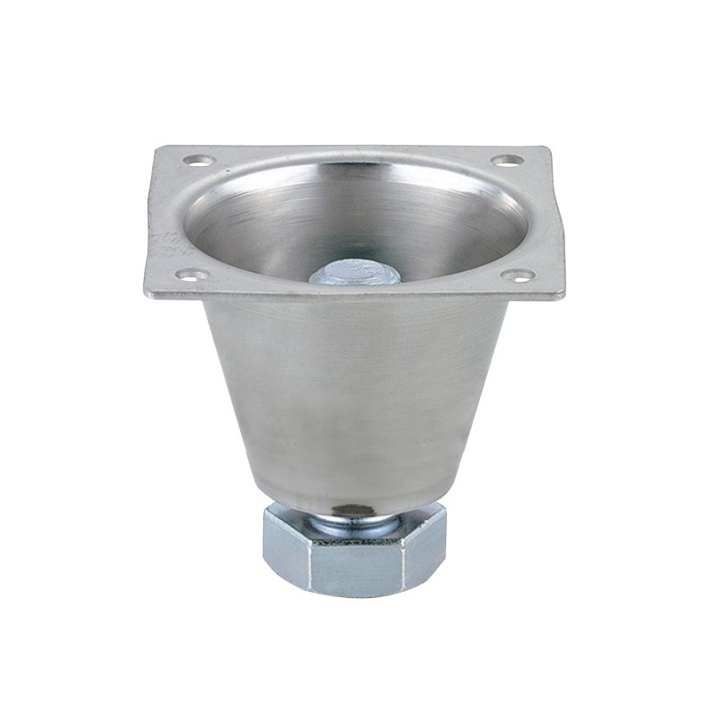 aa-sm 4脚 アジャスト脚 四角プレート 平付けタイプ W3/4×10山 最短75mm 最長