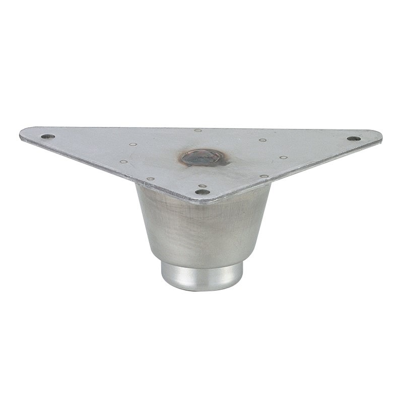 オブジェ　脚 アジャスト脚 三角プレート 平付けタイプ W3/4×10山 最短55mm 最長85mm