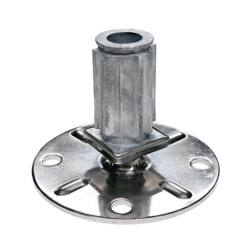 角パイプ用フランジ付アジャスト脚 □32×板厚1.2～1.5mm用 最短