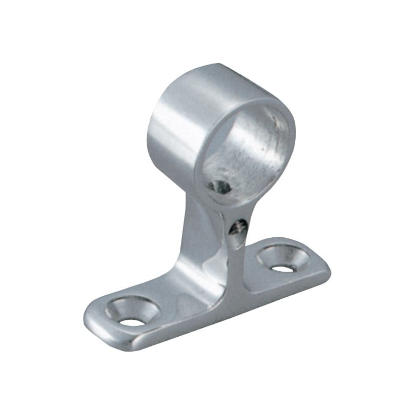 鏡面横受パイプブラケット 止穴 ステンレス製 Φ25mm用 TO-166S-K25