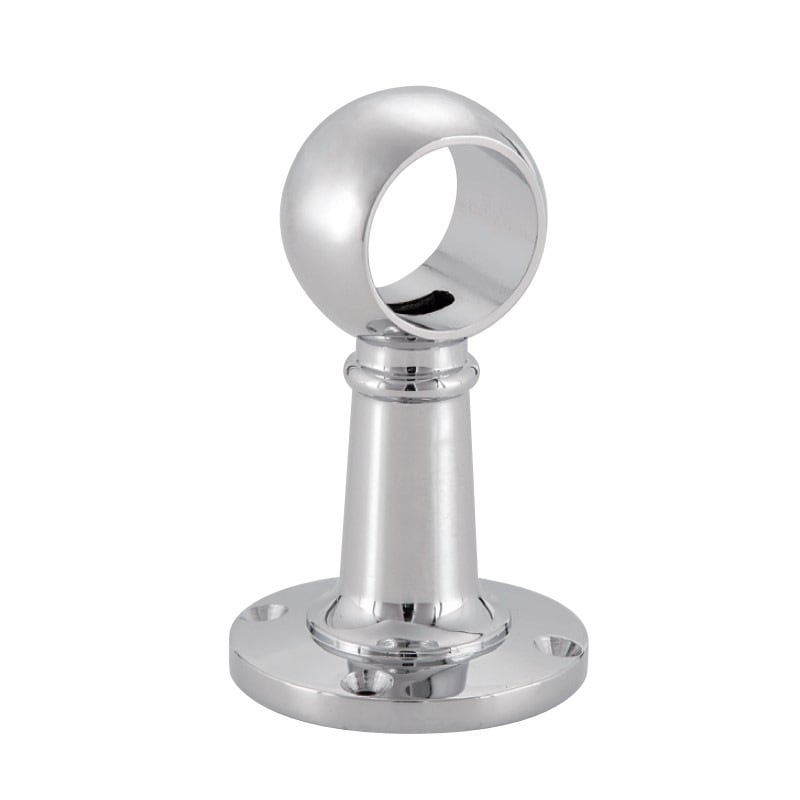 首長パイプブラケット 通穴 クロームメッキ Φ13mm用 TO-201AL-T13