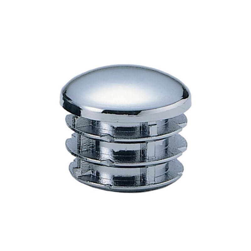 【メール便】丸パイプ用アール化粧キャップ 樹脂製(クロームメッキ) Φ22.2×板厚1.2mm用 TO-7011-22