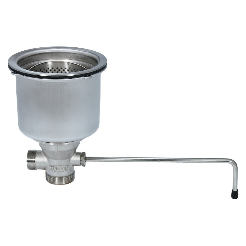 金属製器 キッチン用排水部品,金属製トラップ,大型排水口(ハンドルコック付