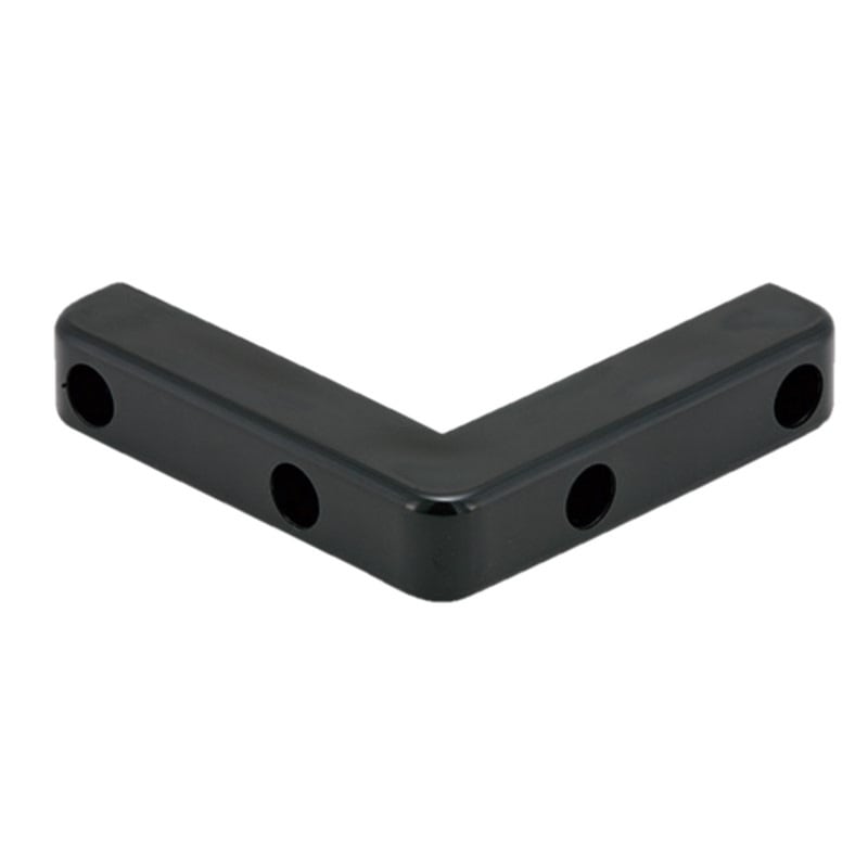 L型コーナーゴム(ワッシャー入) 塩ビ製 黒 TO-203CB