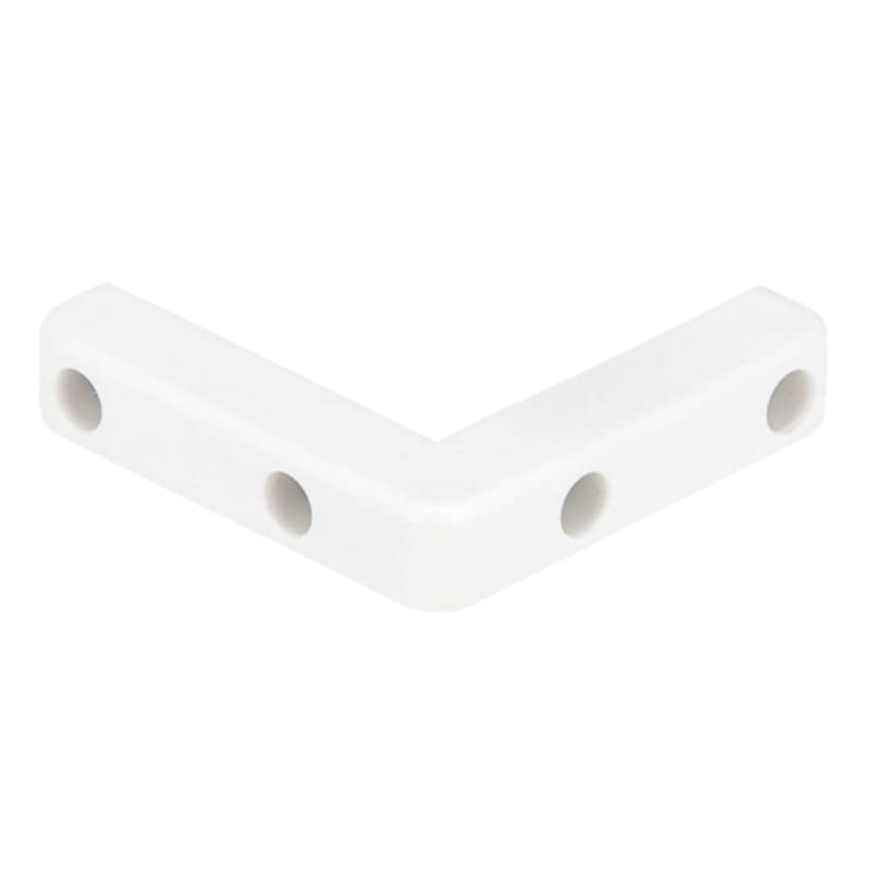 L型コーナーゴム(ワッシャー入) 塩ビ製 白 TO-203CW