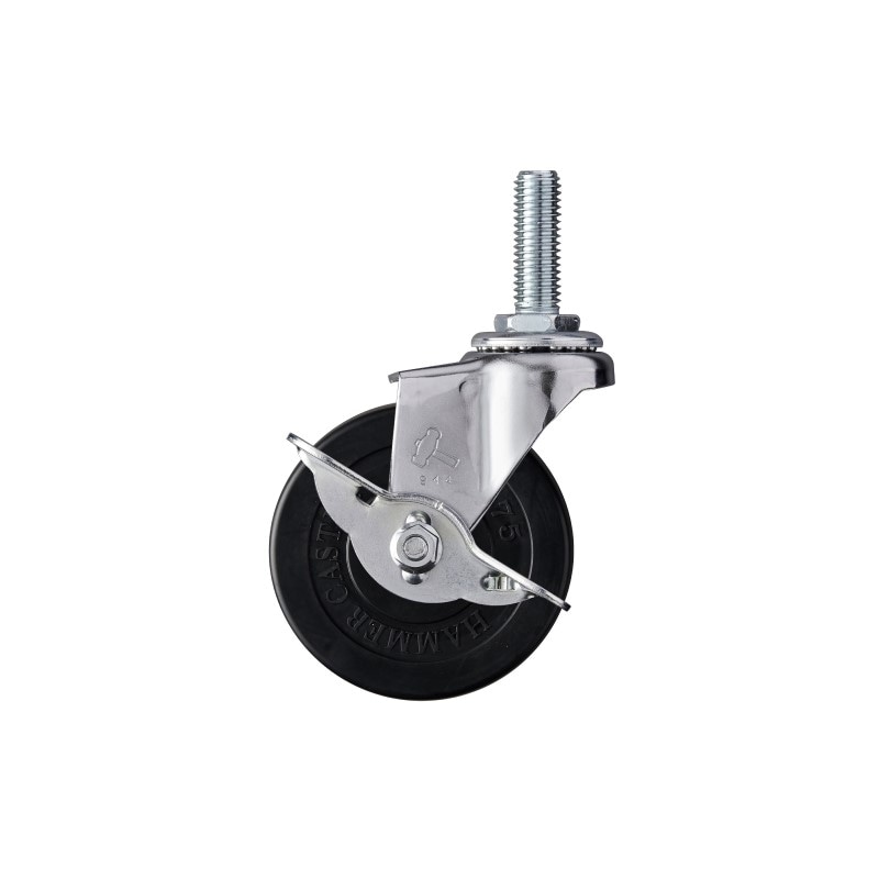 取寄品】ハンマーキャスター ネジ込み式キャスター(ストッパー付) M12