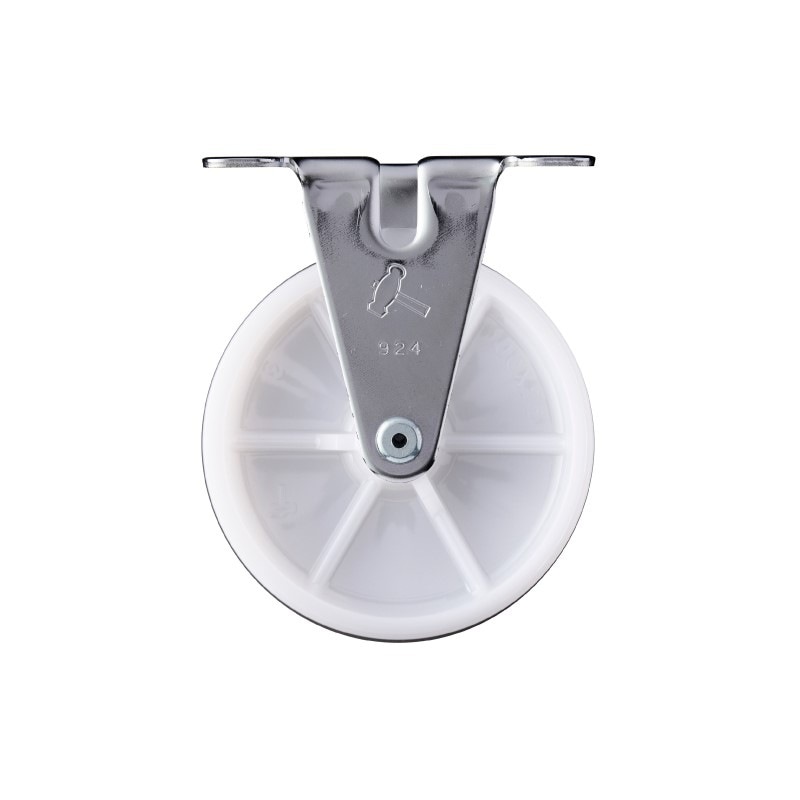 ハンマーキャスター 固定型平付式 ステンレス ゴム車輪(径100) TO-8033