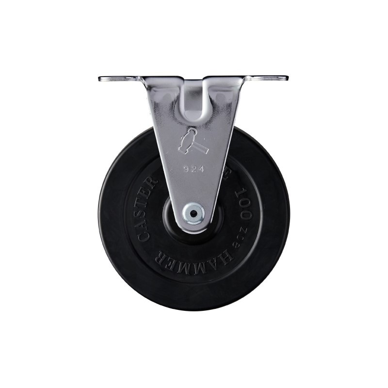 【受注生産品】ハンマーキャスター 固定型平付式 ステンレス ゴム車輪(径125) TO-789-7H 320ER-R125