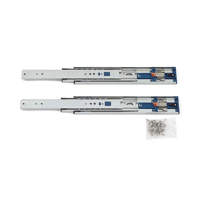 【取寄品】プッシュオープン機構付スライドレール 3段引仕様 左右1セット 300mm TO-774-2S