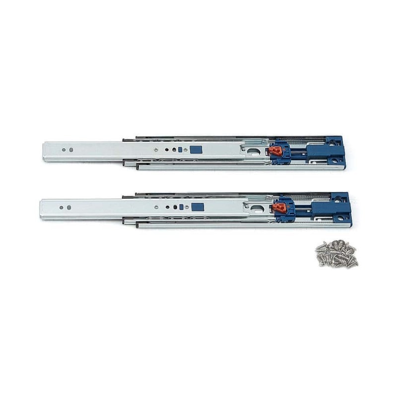 【取寄品】セルフ＆ソフトクロージング機構付スライドレール 3段引仕様 左右1セット 350mm TO-815-2S