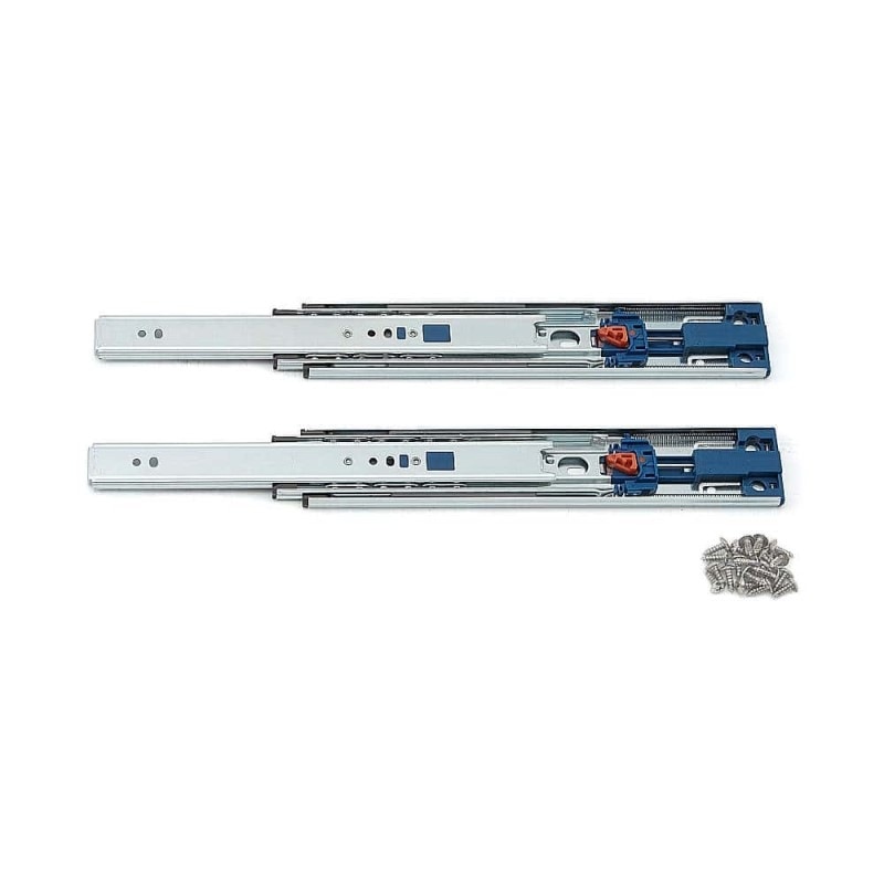 【取寄品】セルフ＆ソフトクロージング機構付スライドレール 3段引仕様 左右1セット 400mm TO-815-3S