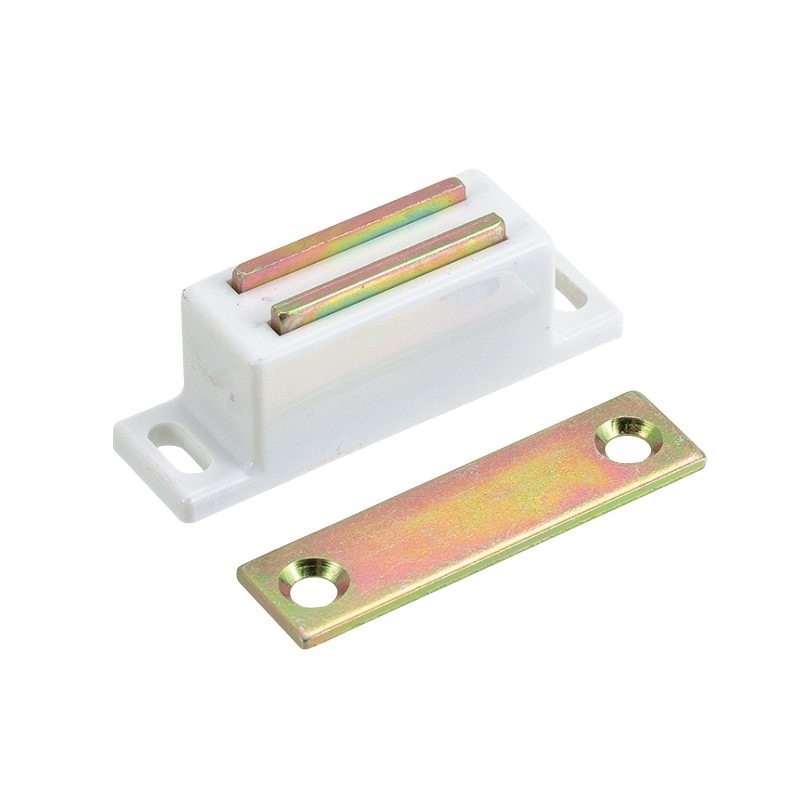 マグネットキャッチ 小 ワンタッチ型 白 吸着力1.2kgf TO-556-1