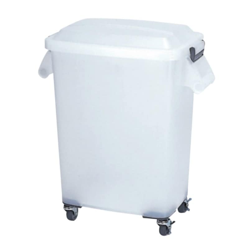 厨房ペール 半透明･ナチュラル(キャスター付)