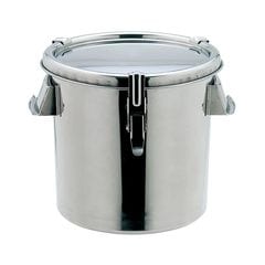 【受注生産】18-8 テーパー型密閉容器 キャッチクリップ式･手付 200L TH-460D