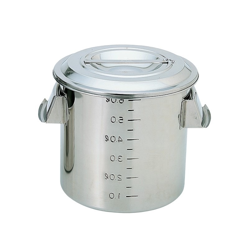 個人宅配送不可】【取寄品】18-8 深型キッチンポット 目盛・手付 165L