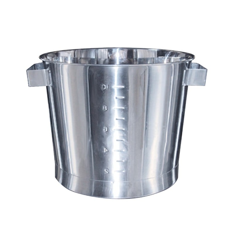 【取寄品】18-8 目盛付バケツ 固定取手 約10L SH-640B-W