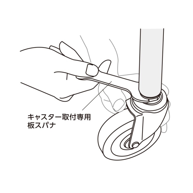 【取寄品】ユーエイ 差し込み式キャスター 丸パイプφ38用 ユニクロームメッキ ゴム車輪(径65) TO-7001-4Y STF-65RH,φ35P