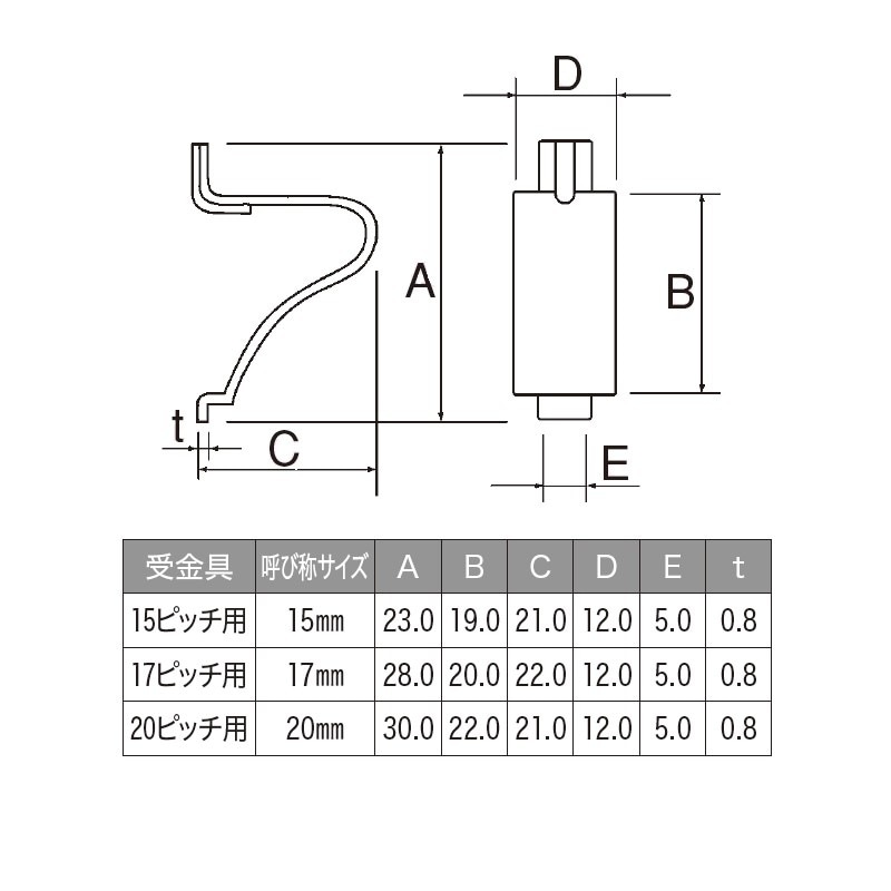 メール便】棚受金具 TO-189H-17【TO-189L-17用】 | 業務用厨房部品