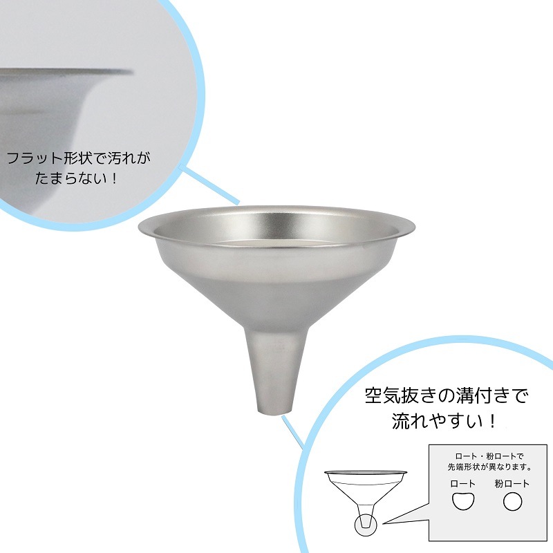 HACCP】18-8 フラットフランジロート ウェットブラスト加工 24cm WF-24