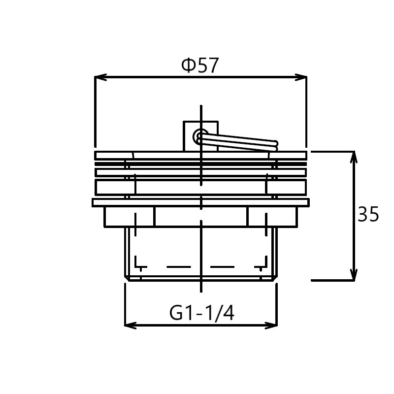 共栓 真鍮製 G1-1/4ネジ TO-184/32A | キッチン用排水部品