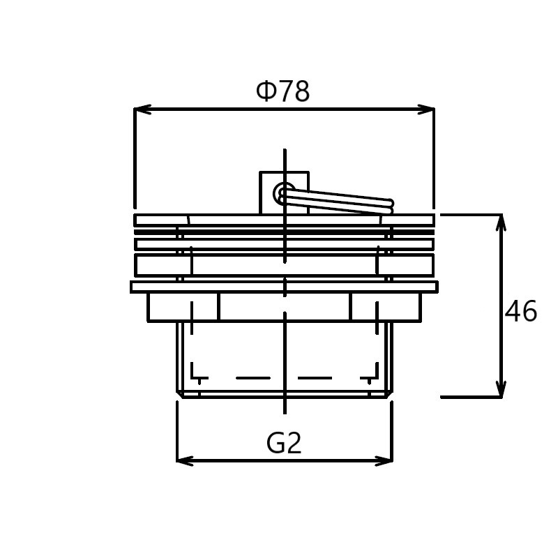共栓 真鍮製 G2ネジ 中カゴ付 TO-184/50A | キッチン用排水部品 | SHOP