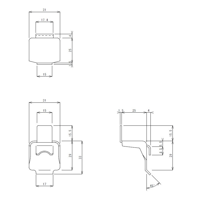 メール便】棚受金具 TO-187CH【TO-187C用】 | 業務用厨房部品,内装部品