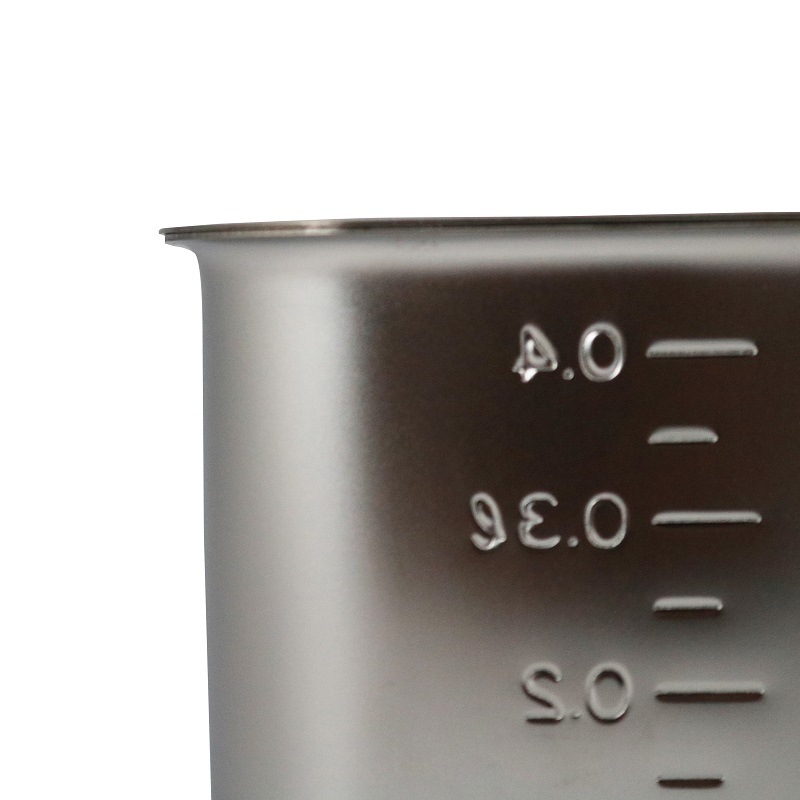 HACCP】【NSF】18-8 深型角キッチンポット 目盛付 0.5L SH-4208D