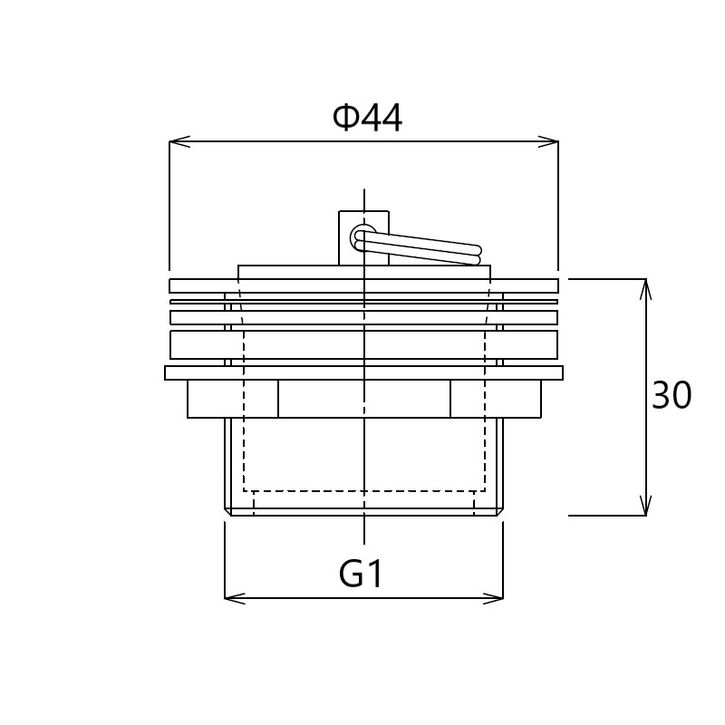 ゴム栓付共栓 真鍮製 G1ネジ TO-184G/25A | キッチン用排水部品 | SHOP